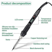 JCD Electric soldering iron 80W LCD Digital Display